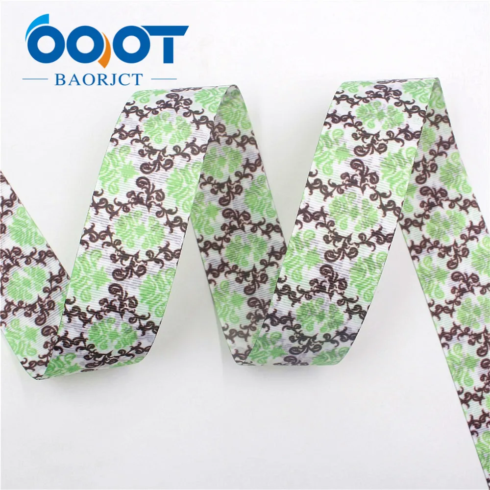 OOOT BAORJCT I-19628-1526, 38 мм, 10 ярдов, двухсторонние печатные корсажные ленты с рисунком, ленты для рукоделия, колпачки для банта, аксессуары для самостоятельной сборки