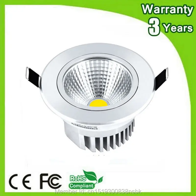 

(10PCS/Lot) Epistar Chip 100-110LM/W 5W 7W 12W 15W 30W LED Down Light COB LED Downlight Recessed Ceiling Spotlight Bulb