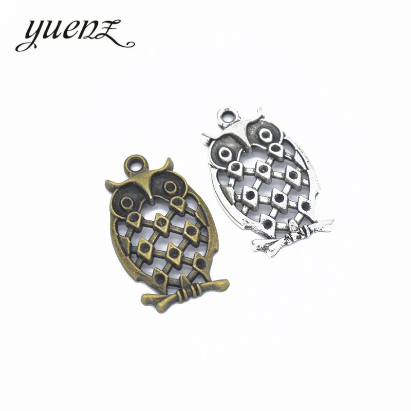 

YuenZ 5pcs 2 Colors Antique bronze owl Charms Pendant for DIY Jewelry Making Necklace Earrings Bracelet Accessories D136