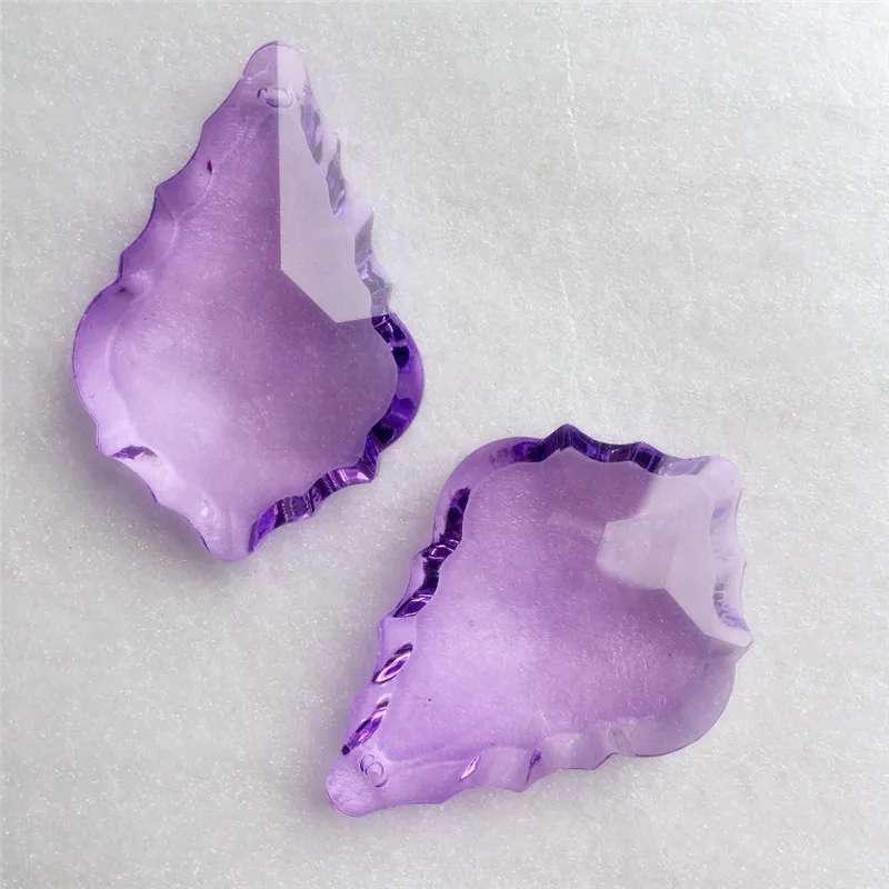 Fast Shipping lilac/light purple 63mm Crystal Chandelier Maple Leaf Pendants For Party/Event Holiday Decor Accessories | Дом и сад