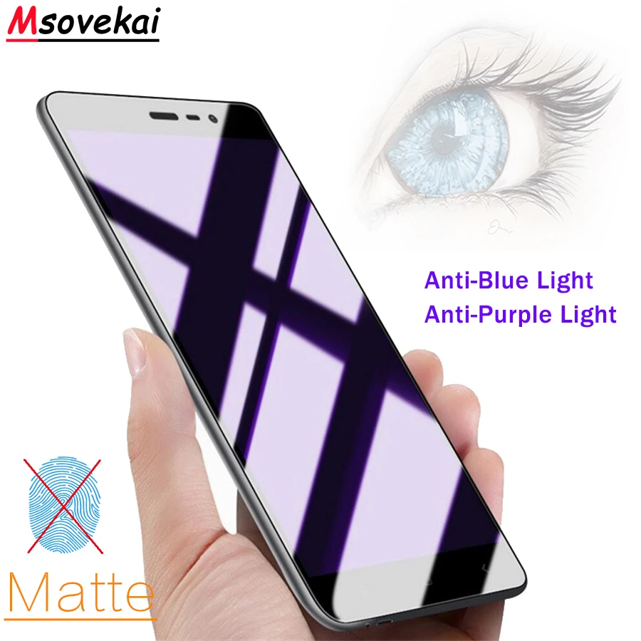 Матовый светильник синего цвета из закаленного стекла для SAMSUNG Galaxy A7 A9 2018 A9S A6S J7 J4