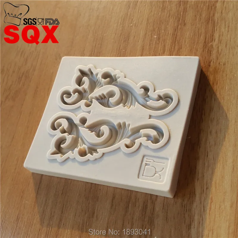Рельефная силиконовая кружевная форма в европейском ретро стиле для помадки