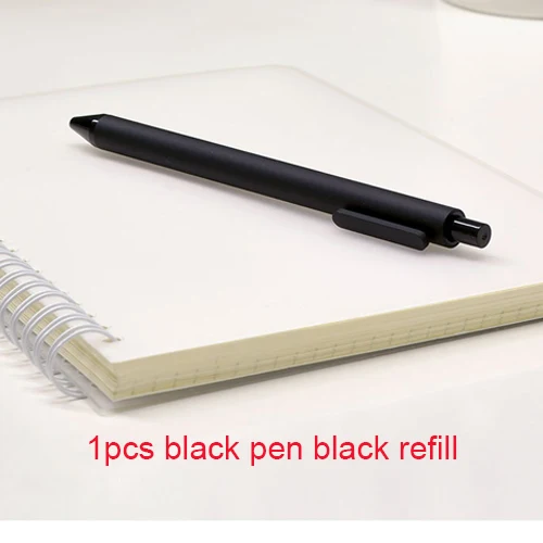 1pcs black refill Xiao mi KACO 0,5 мм роллер mi Signing P E N Gal чернила для гладкого письма прочные цветные заправки дополнительно 1 шт. в розницу - Цвет: 1pcs black refill