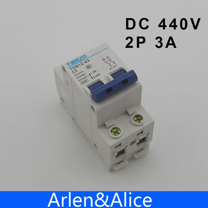 2P 3A DC 440V автоматический выключатель MCB C curve | Обустройство дома