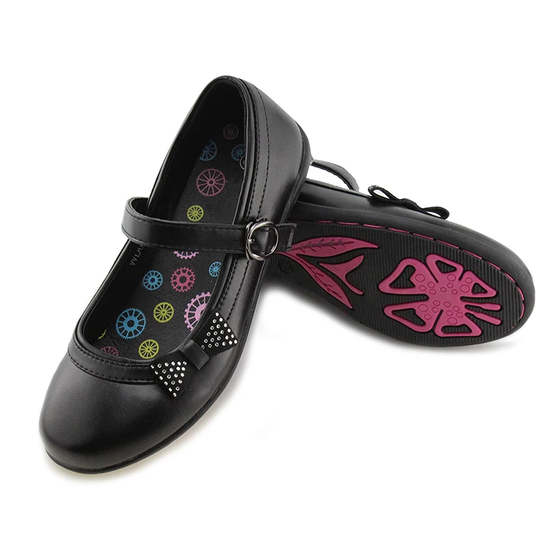 JABASIC Детская школьная обувь Повседневная детская принцессы Туфли с ремешком и