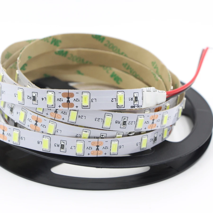 5 м SMD 5730 300 450 600 Светодиодная лента 5630 12 В ярче 5050 3528 Рождественская гирлянда лампа