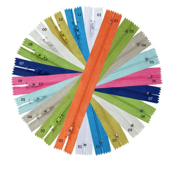 100 шт./лот нейлоновая лента катушка на молнии молния портной кавер 9 дюймов 20 см