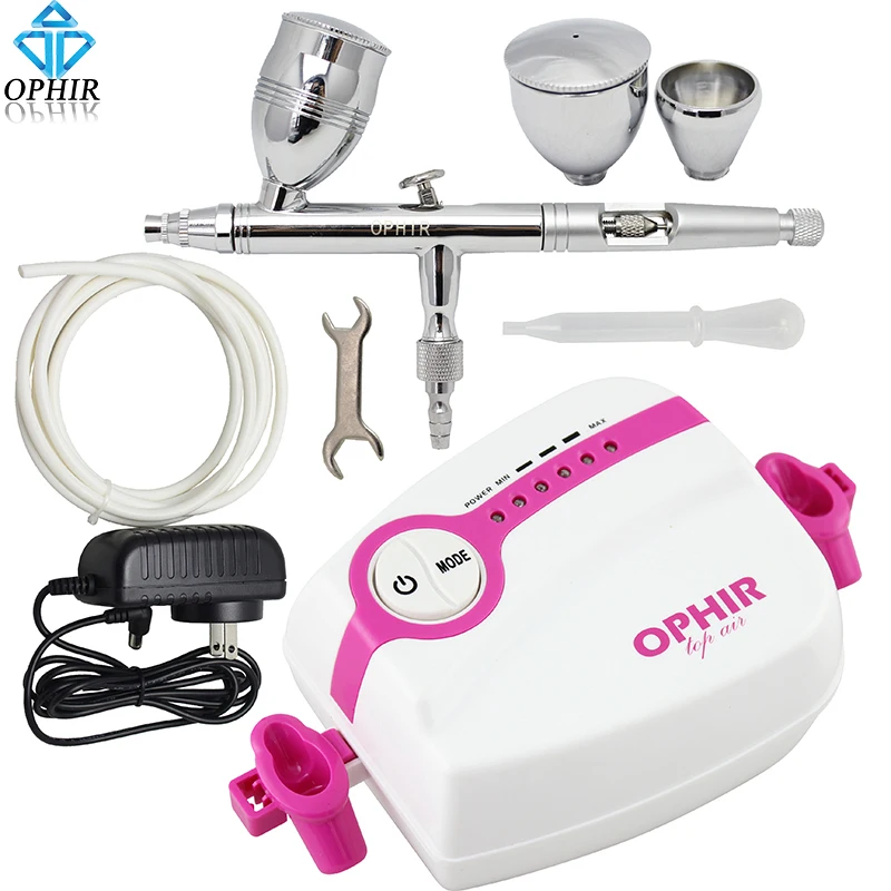 OPHIR портативный набор Аэрограф Двойного действия с мини воздушным компрессором 0