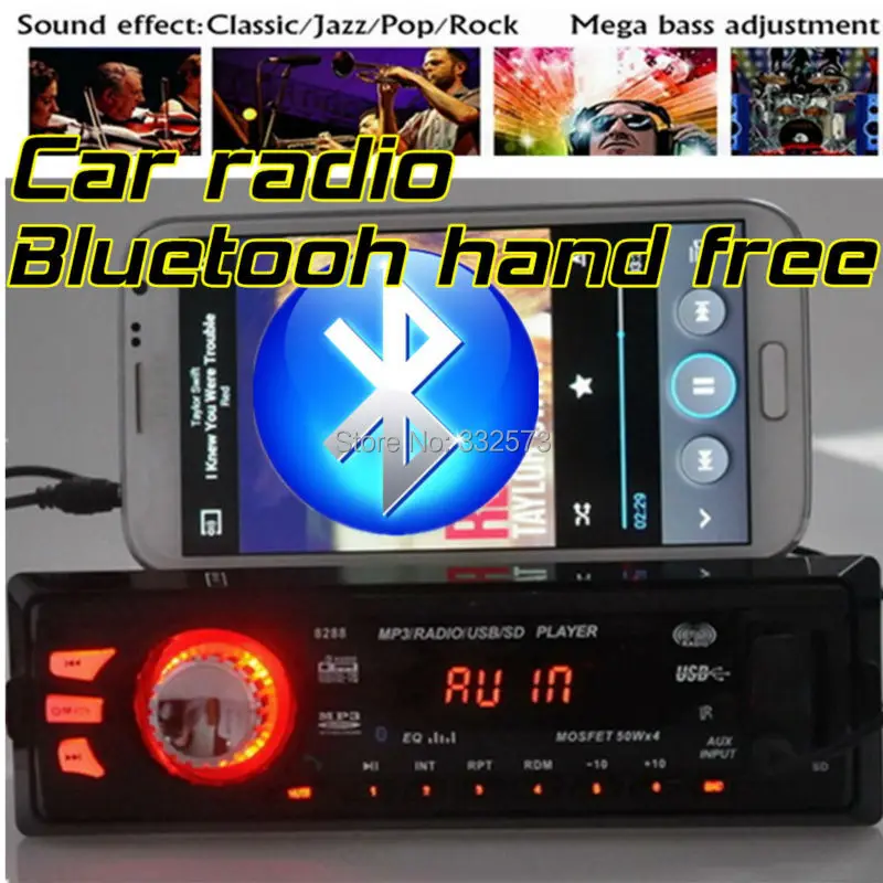 Новинка 2015 12 В автомобильное радио FM MP3 аудио плеер Bluetooth функция телефон