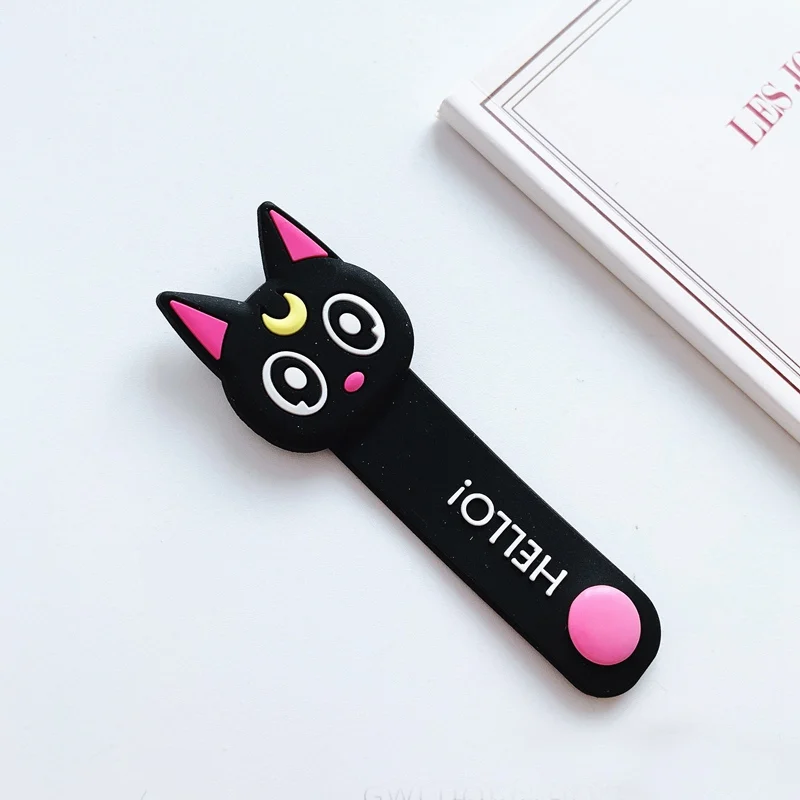 Black cat Мультяшный кабель протектор передачи данных Шнур протектор защитный чехол для сматывания кабеля чехол для iPhone usb кабель для зарядки для iPhone xr - Цвет: Black cat