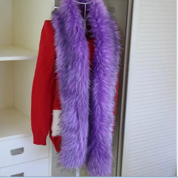 Длинный шарф из искусственного лисьего меха роскошный Теплый зимний меховой