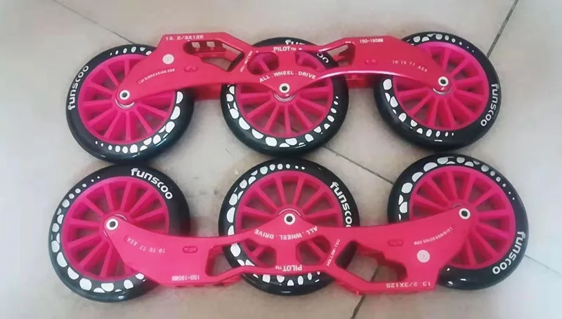 model 1 125 мм 3 колеса встроенные скоростные коньки база 3*125 мм Marathon Racing Skating 7000 сплав CNC Рама PU колеса ILQ-9 ABEC9 165 мм 195 мм - Цвет: model 1