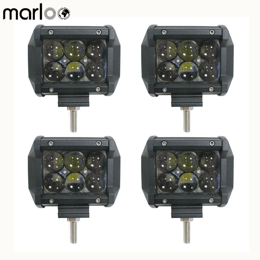 4 шт. дюймовый проектор Marloo 30 Вт Светодиодный рабочий свет 4D 5D