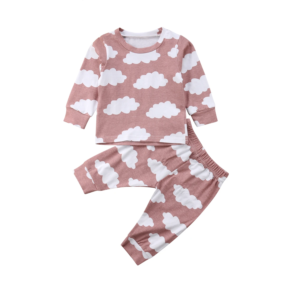 Newborn Infant Kid Baby Boys Girl Clothes Cotton Casual Popular Tops T-shirt +Long Trousers 2PCs Set Outfits 0-3T | Детская одежда и