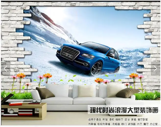 Пользовательские фото обои 3d TV настенные бумаги фрески супер прозрачные 3 d ТВ
