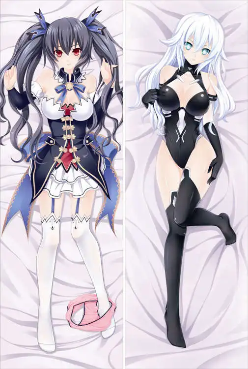 

October 2016 update choujigen game neptune anime Characters sexy girl noire pillow cover black heart body Pillowcase Dakimakura