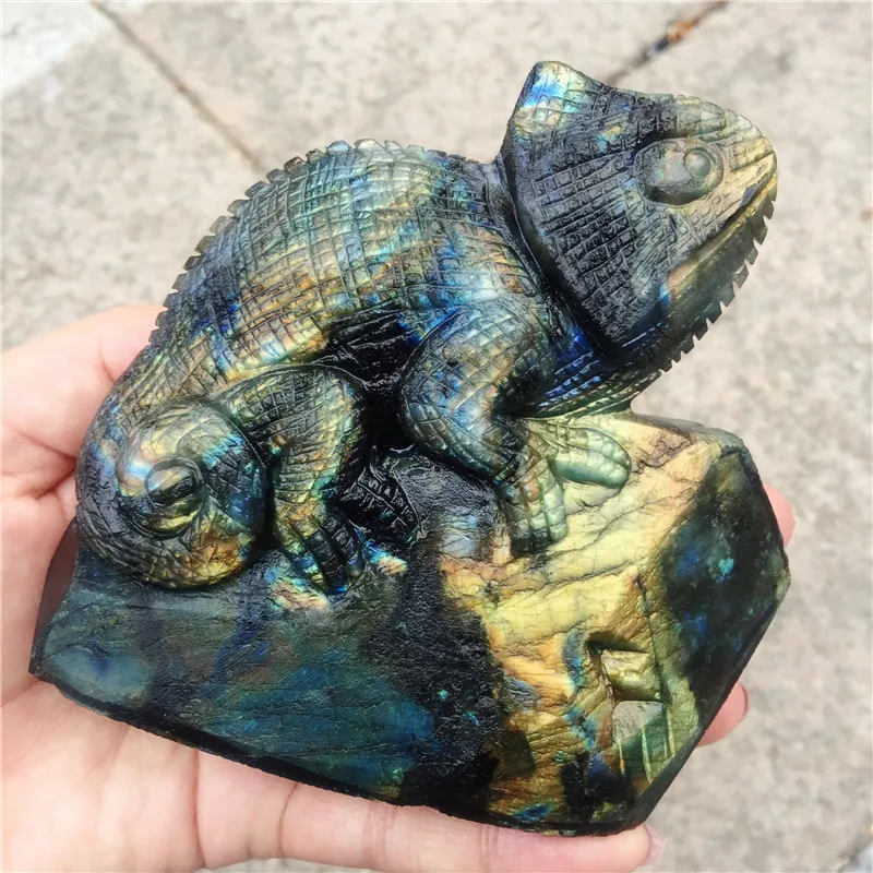 Красивые хрустальные резьбы натуральный Лабрадорит ручной работы каменная