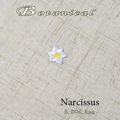 Narcissus AHYONNIEX РОЗА Подсолнух Орхидея Малиновая вышитая нашивка для одежды Железный цветок аппликация нашивка Джинсы наклейка на одежду - Цвет: Narcissus
