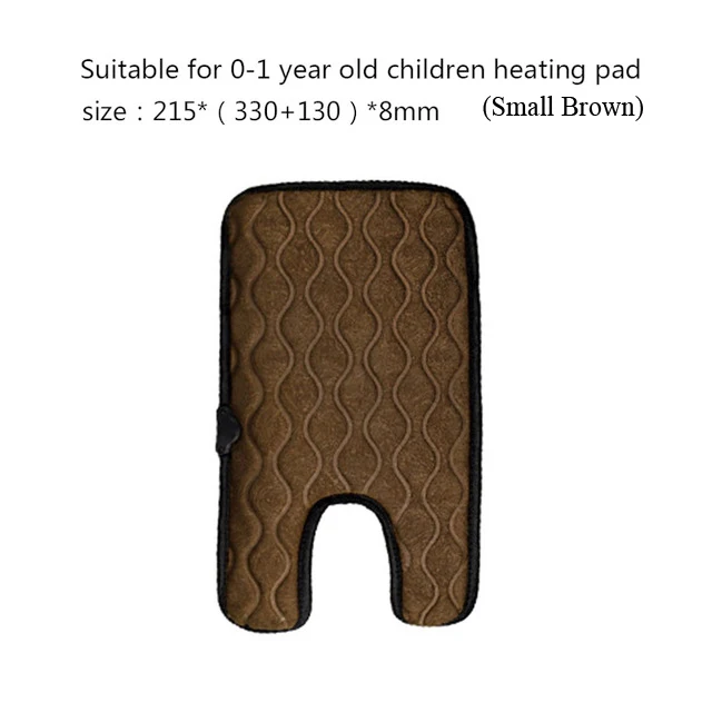 Small Brown 12 В автомобильный домашний тепловой чехол для сиденья детская подушка для детского сиденья для Ford Focus 2 3 VW Passat B6 B8 Toyota Camry зимние аксессуары - Название цвета: Small Brown