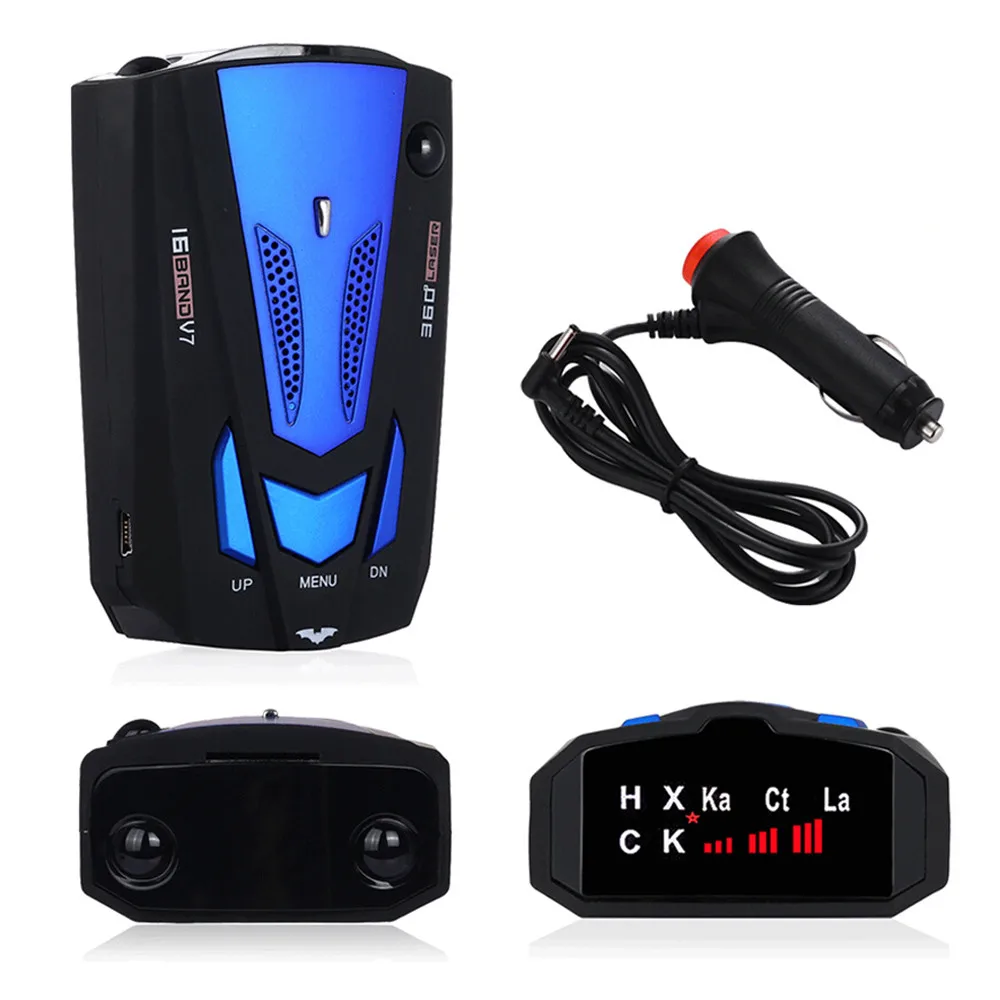 Новое высокое качество Car 16 Band V7 gps Скорость полиции безопасности детектор голосовое оповещение 360 градусов авто аксессуары, аксессуары для de в машине