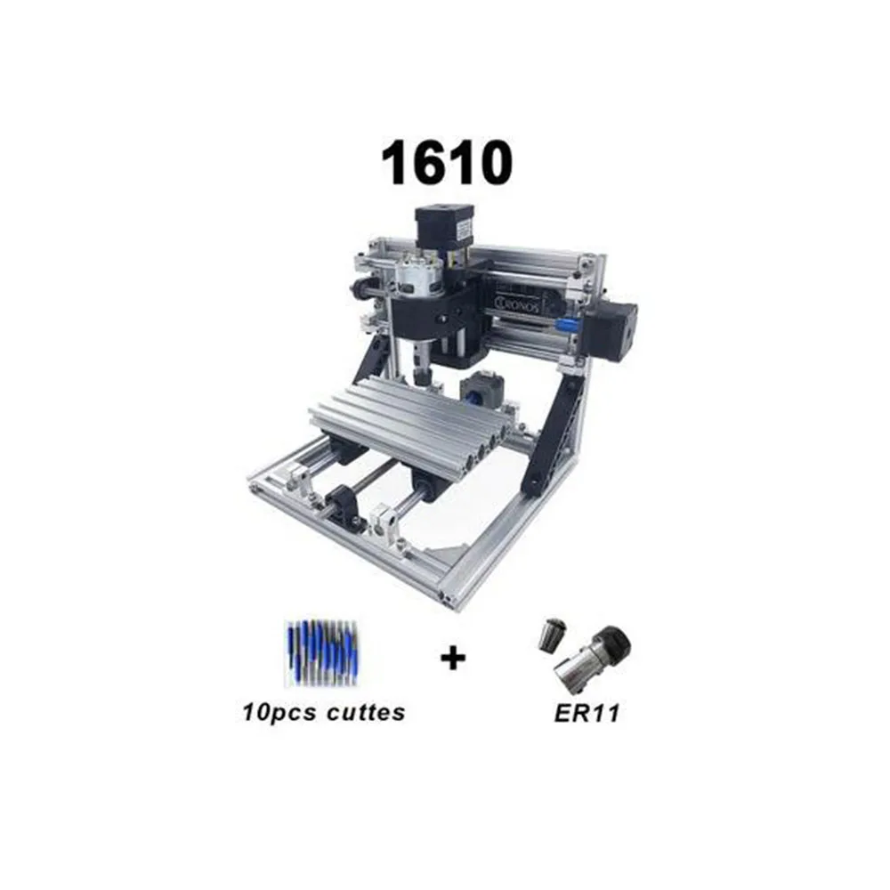 Set 1 CNC1610 с ER11 DIY мини ЧПУ гравировальный станок, лазерная гравировка Pcb ПВХ фрезерный станок древесины маршрутизатор cnc1610 лучшие передовые игрушки - Цвет: Set 1