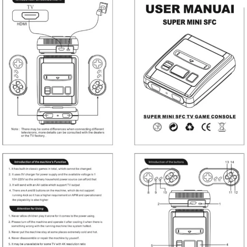 HDMI / AV Mini Retro TV Game Console 8Bit Classic Built-in 621 Games Controller HD two-player mini-game Consoles | Электроника