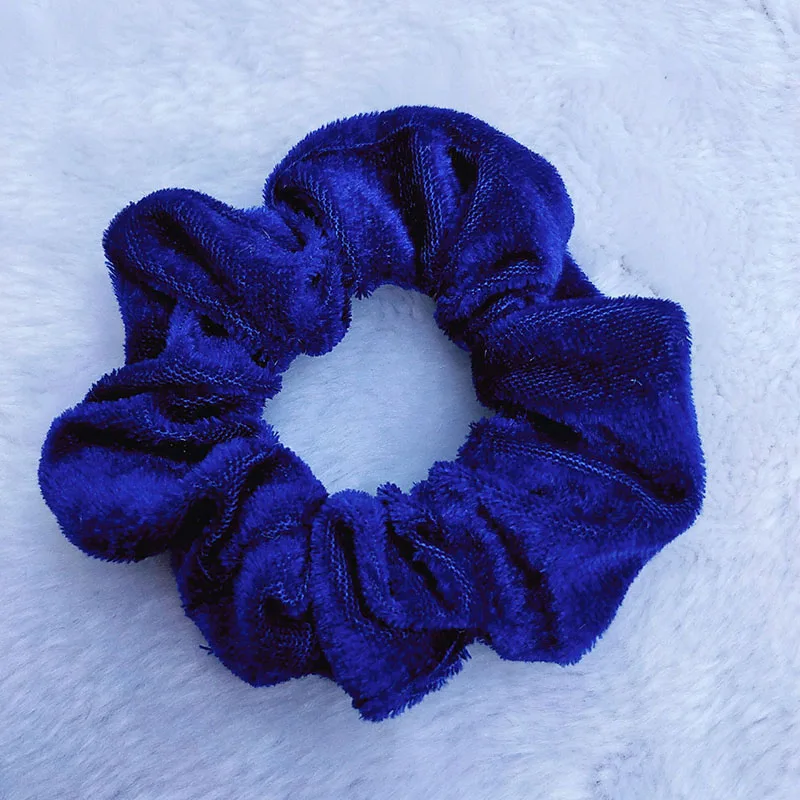 32 Royal Blue 40 цветов, винтажные резинки для волос, бархатные резинки для волос, женские эластичные резинки для волос, для девушек, конский хвост, держатель, резинки для волос, аксессуары для волос - Цвет: 32 Royal Blue