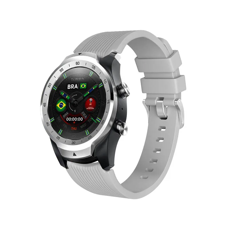 22 мм силиконовый браслет моющиеся часы ремешок Замена для Ticwatch Pro QJY99
