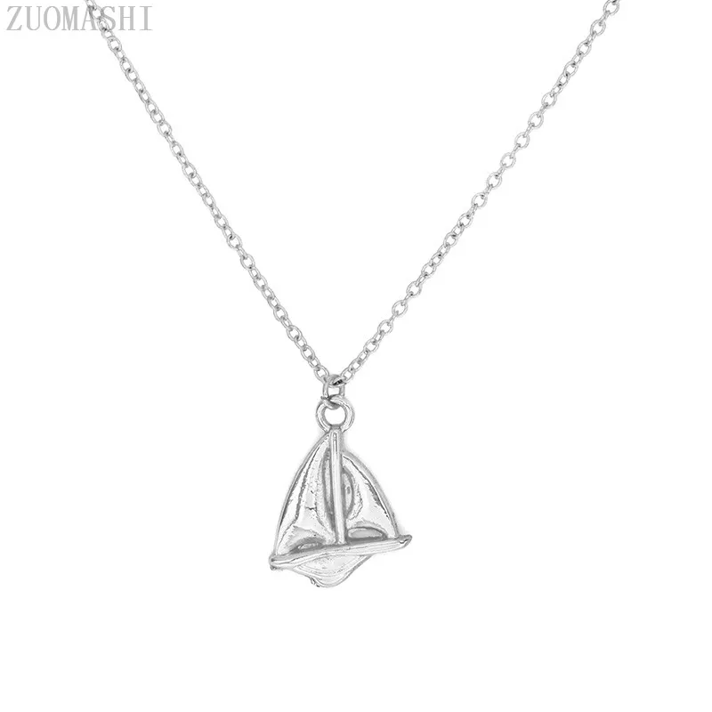 Новинка 2018 модное простое ожерелье с подвеской в виде лодки оригами для женщин и