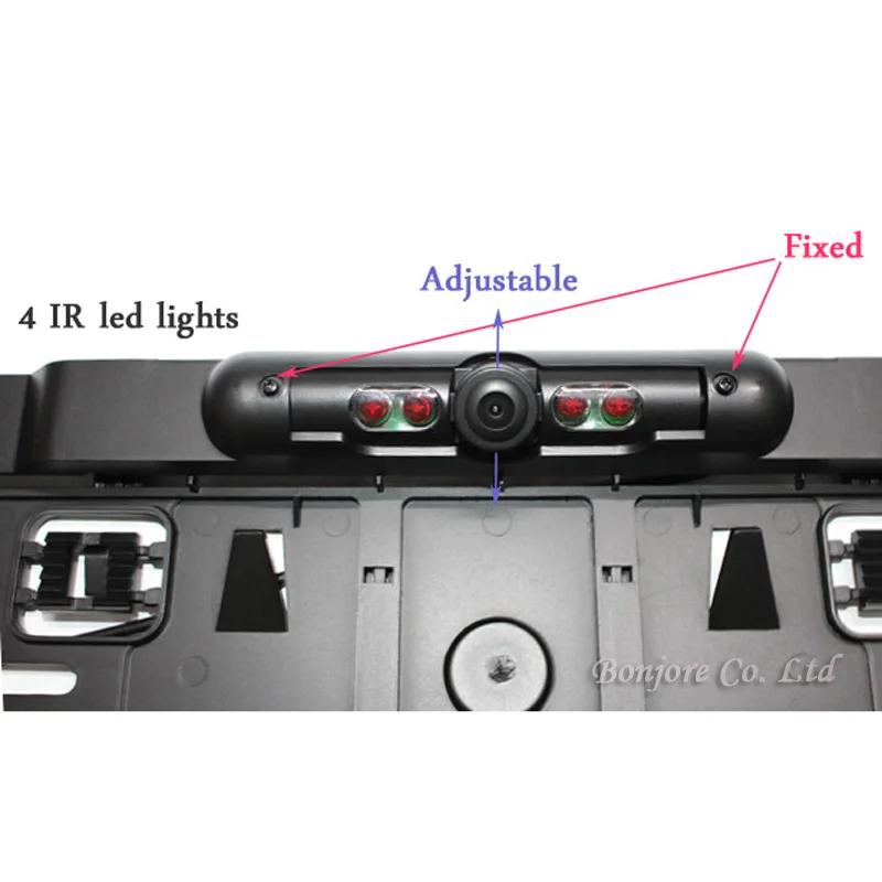 

Koorinwoo 2.4G HD CCD European License Number Plate Video Parking Backup Trunk Camera Reverse With 4.3" Rearview Monitor Mirror