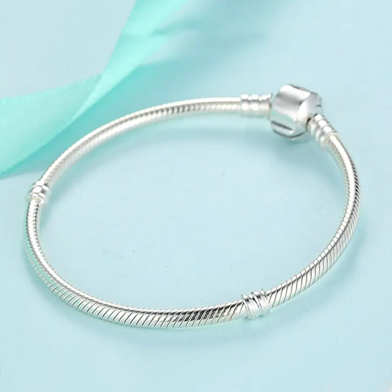 Браслет ювелирные Посеребренная змея цепь браслет шарма бренд Европейский Шарм