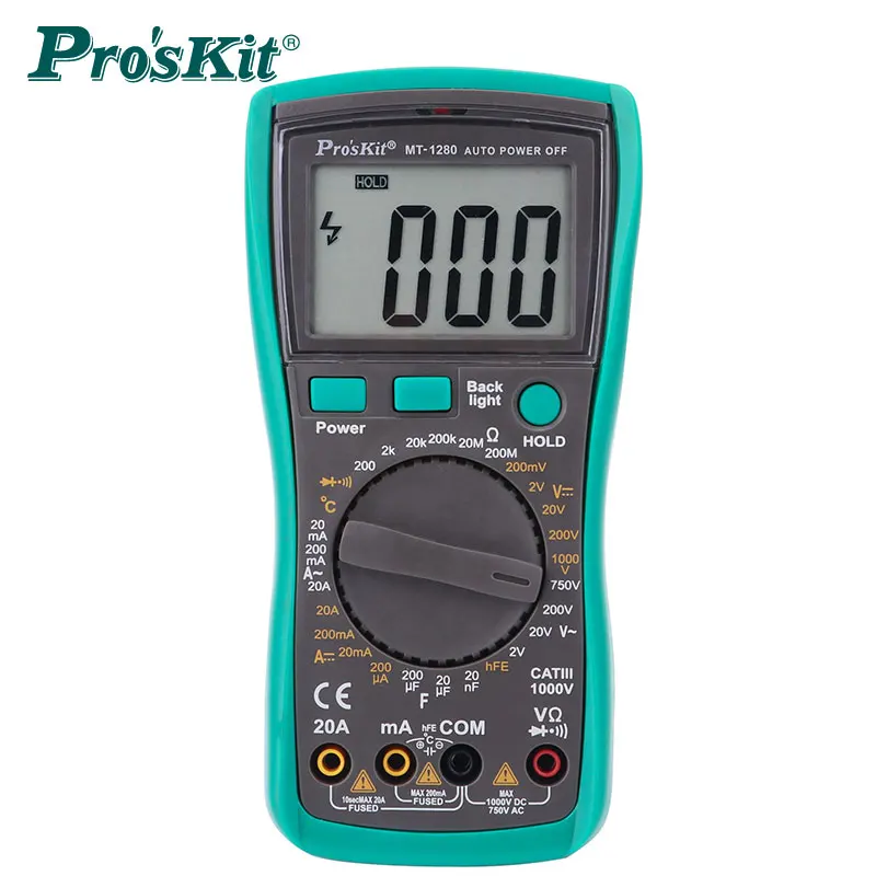 Pro'sKit MT-1280-C 3 5/6 цифровой RMS мультиметр | Инструменты