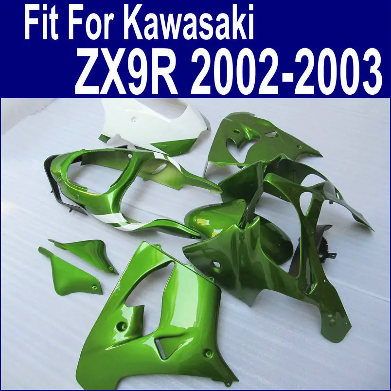 Комплект обтекателей из АБС пластика для кузова Kawasaki ZX9R 02 03 комплект зеленых 2002