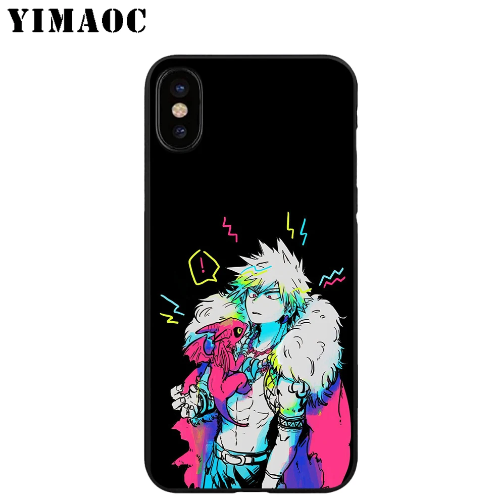 YIMAOC Bakugou катсуки Мягкий ТПУ Черный силиконовый чехол для iPhone X или 10 8 7 6S Plus 5 5S SE Xr Xs