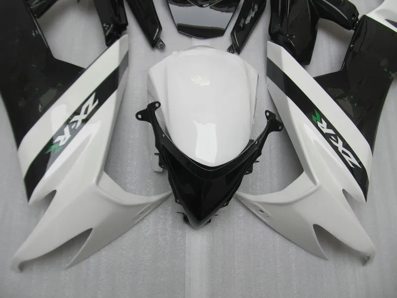 Комплект обтекателей для мотоцикла Kawasaki ZX-10R 2008 2009 Черный Белый Ninja ZX10R 08 09