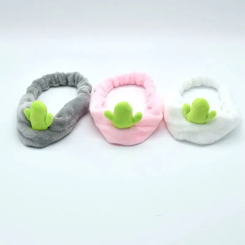 Женская мягкая плюшевая повязка на голову для душа широкая макияжа симпатичная 3D