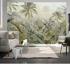 Краски тропический лес листьев растений обои для Гостиная диван задний план 3d фотообои 3d настенные фотообои бумага