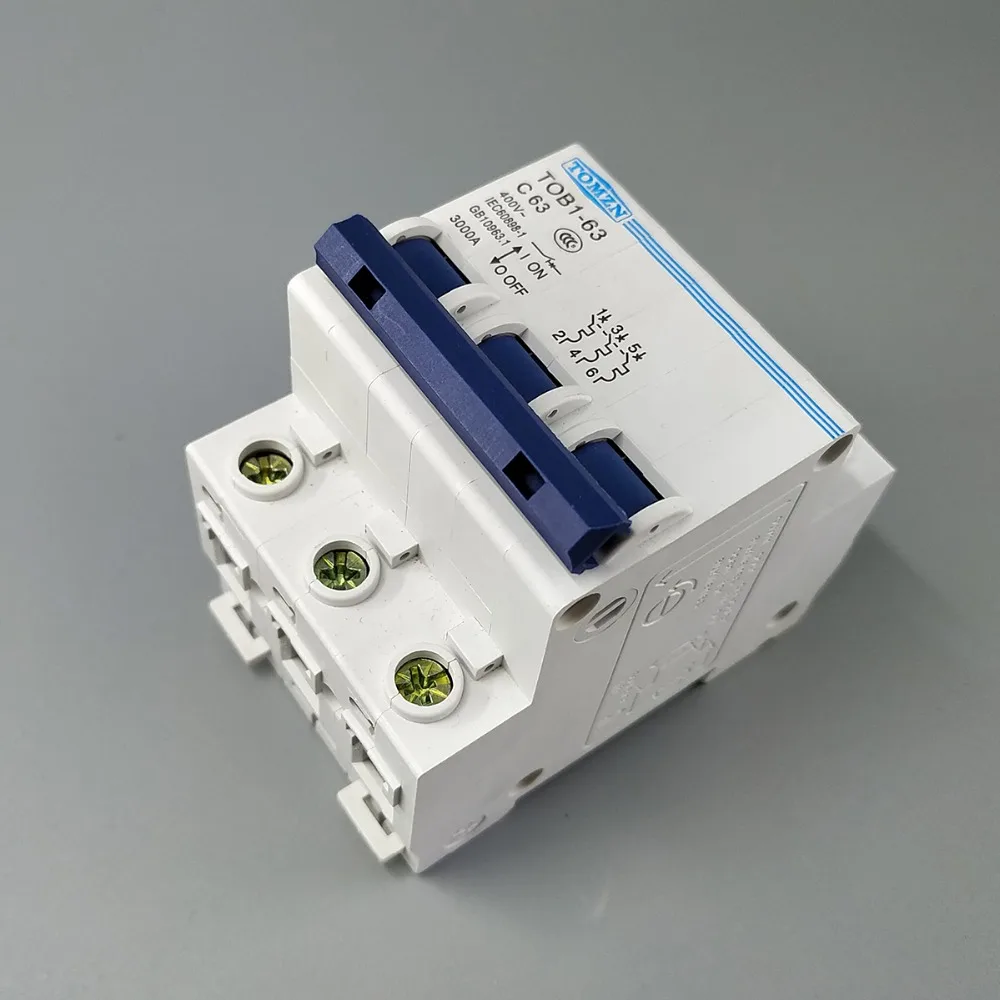 Мини автоматический выключатель 3P AC MCB Тип C 230/400 В ~ 50 Гц/60 Гц 3A 6A 10A 16A 20A 25A 32A 40A 50A 63A |