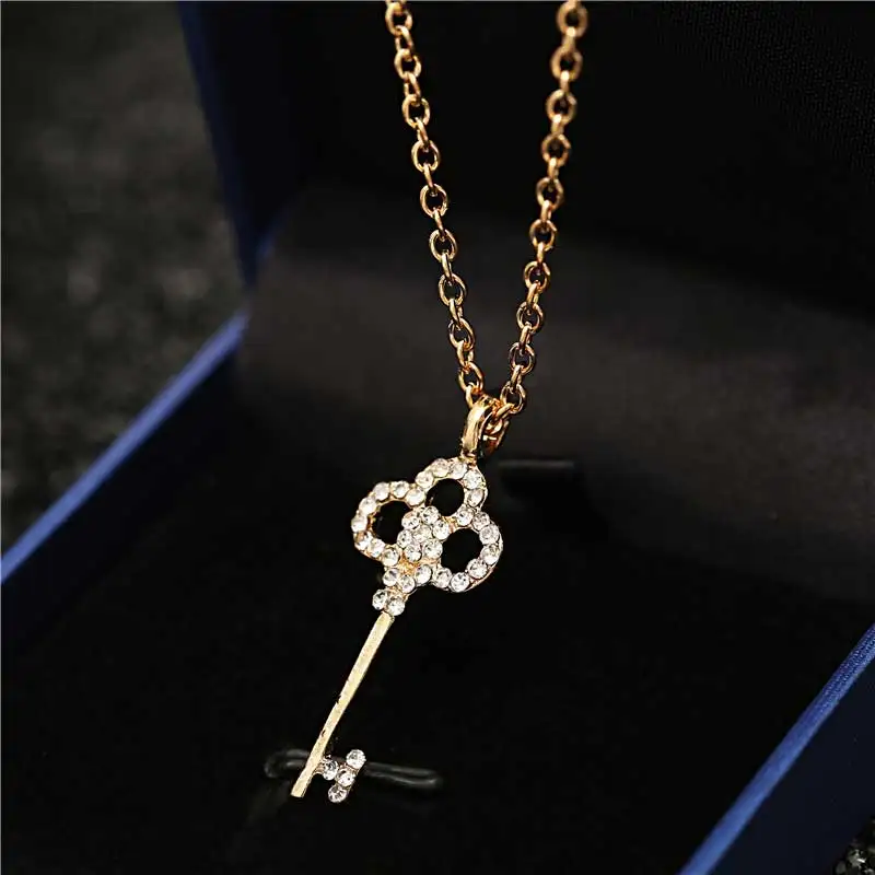 Корейское короткое ожерелье с полым ключом miss you Yun Eunhea|necklace key|key necklace pendantkey silca |