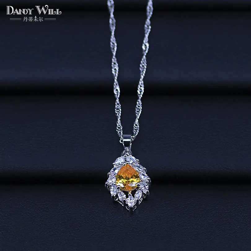 Pendants Акция, 9 цветов, 925 пробы, серебряные ожерелья, подвески и ожерелья с грушей, чистое серебро, 925 ожерелье, ювелирные изделия - Окраска металла: Pendants