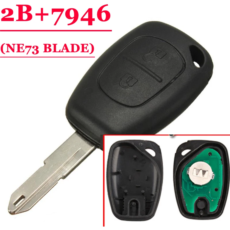 

Бесплатная доставка, 2-кнопочный пульт дистанционного ключа Ne73 Blade 433 МГц с чипом Pcf7946 для Renault Megana Cilo Scenic kango (10 шт./лот)
