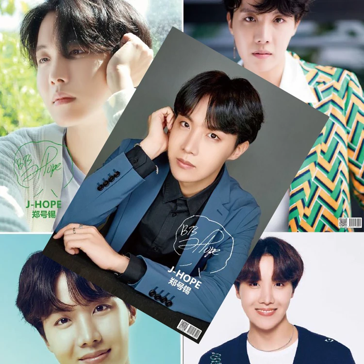 8 *(42x29 см) Новые постеры Jeong Ho Seok j hope наклейки на стену подарки KPOP Bangtan Boys|Наклейки