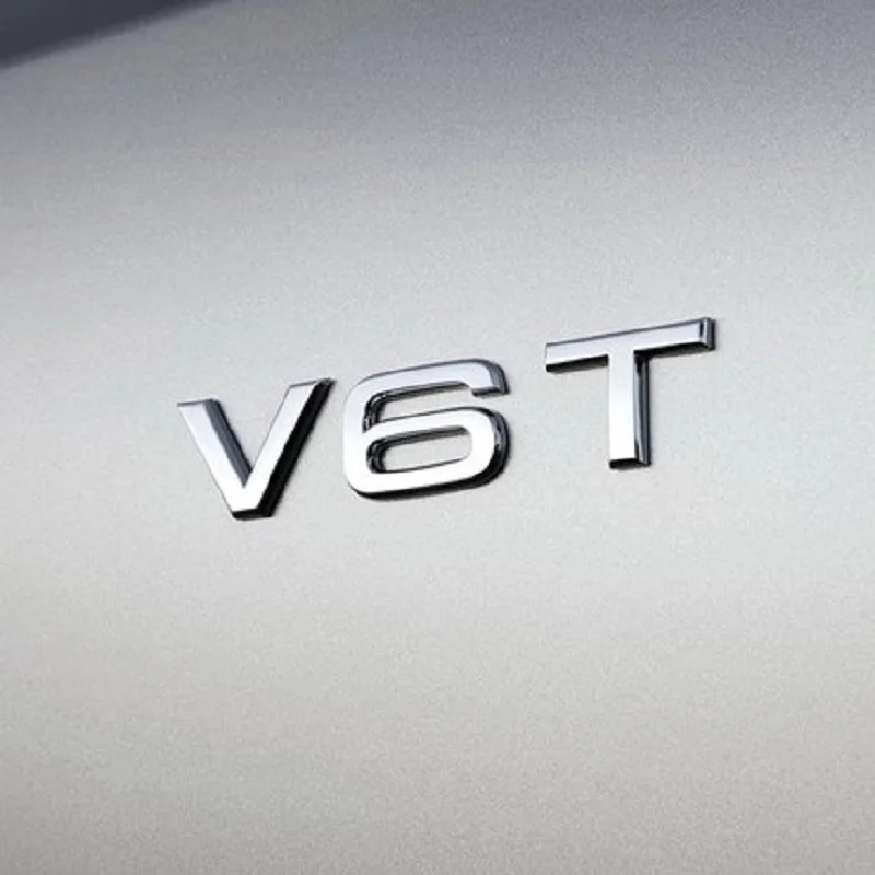 Письмо V8T сбоку наклейка на крыло для Audi A3 A6 C6 A4 B8 A5 A7 A8 A8L TT RS Q5 Q7 эмблемы Стикеры