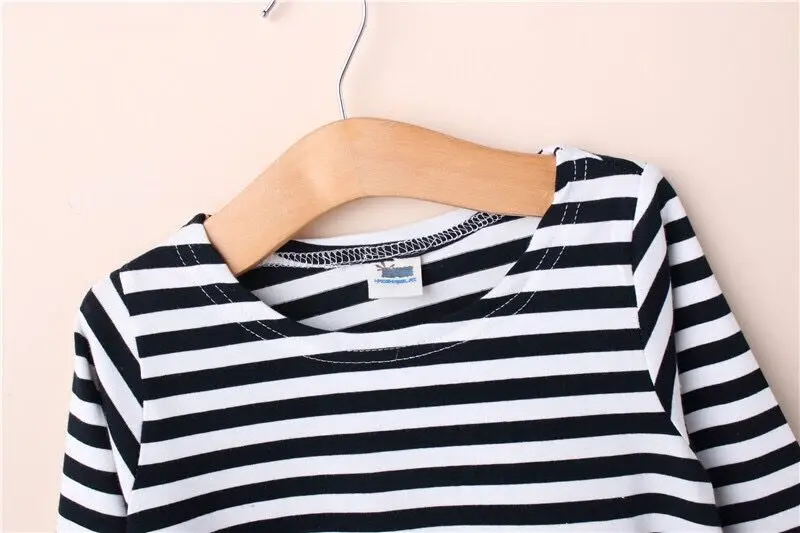Girls Summer Dress Baby Girl Clothes Kids Dresses for Costume Striped Three Quarter Sleeve A-line dress Children Clothing | Детская
