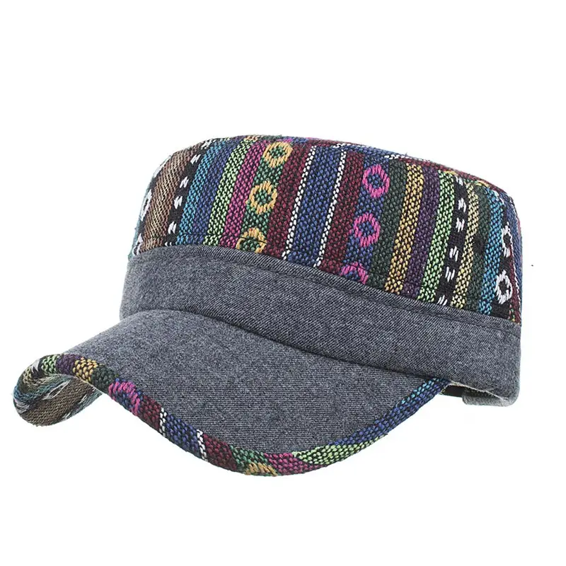 Fashion New Autumn Winter On The Woolen National Style Color Matching Classic Popular Flat Cap Versatile Comfort | Аксессуары для