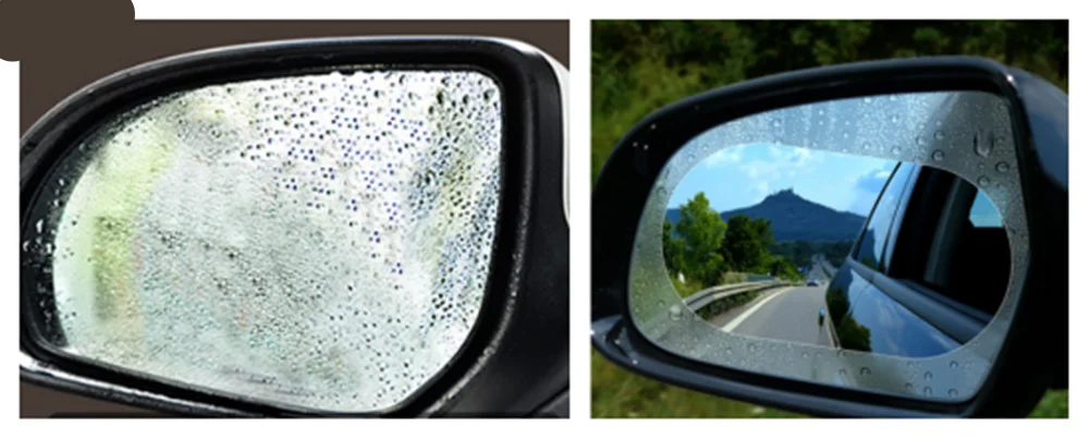 Автомобильное зеркало заднего вида дождевик HD полный экран Анти-туман нано