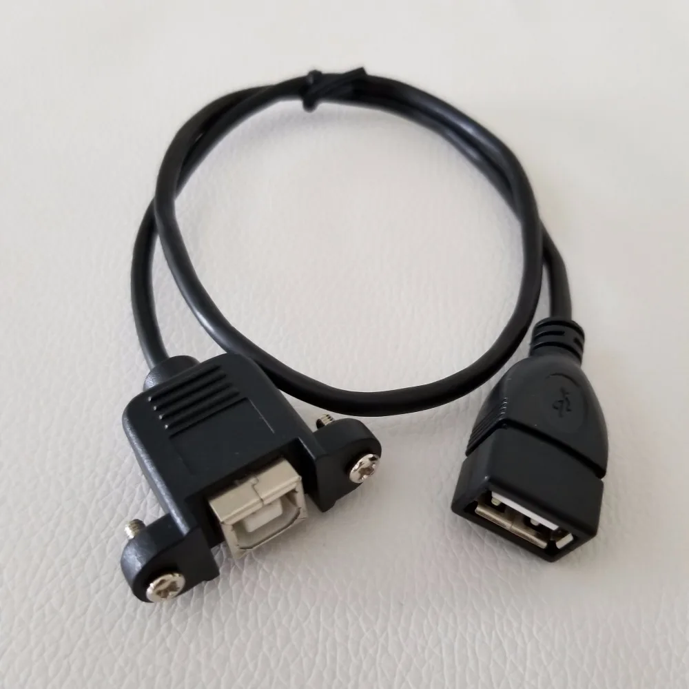 10 шт./лот USB Женский Кабель Удлинитель с винтами монтажный кабель черный 50 см| |