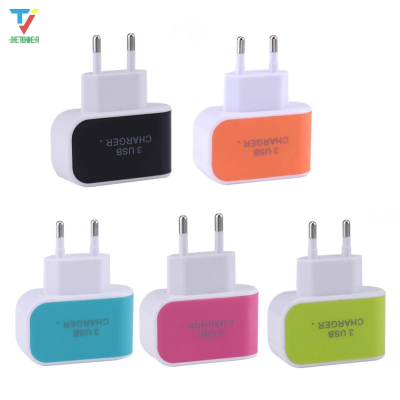 100 шт/партия, Трехместный 3USB порта, 3,1 а USB AC EU/US, настенное зарядное устройство, домашняя вилка для samsung для iphone 7 6 5,, дешево