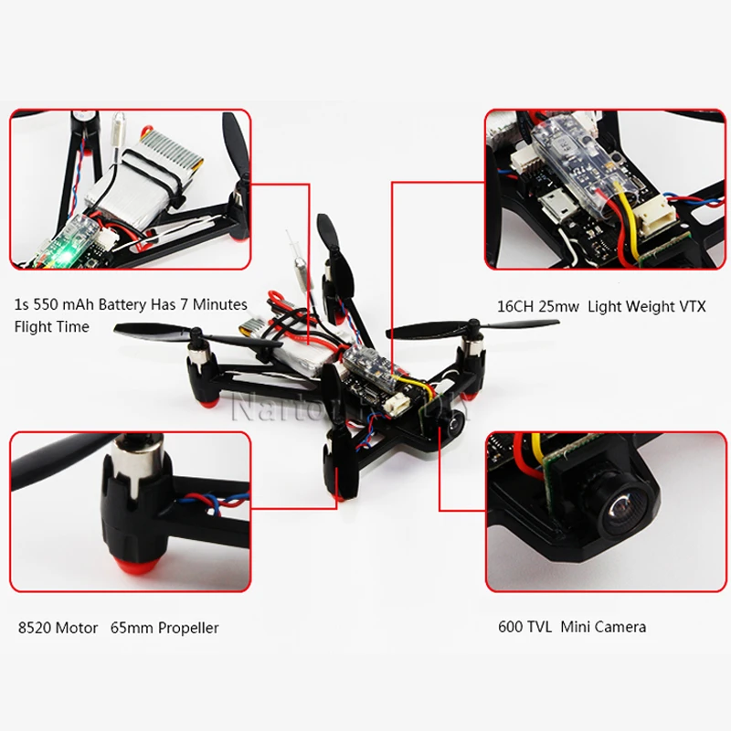 Новейший Лидер продаж Q100 100 мм микро FPV гоночный Квадрокоптер база на NZ32 Полетный