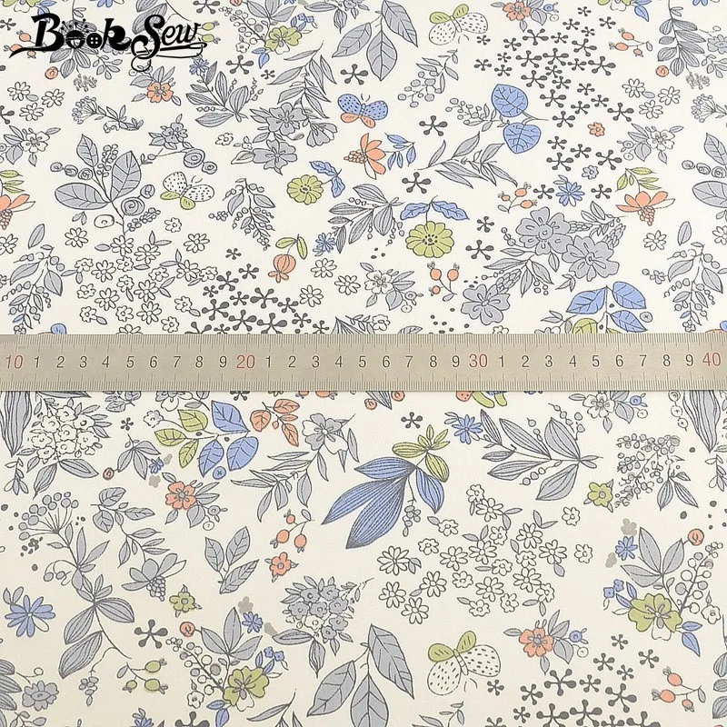Booksew 100% хлопчатобумажная саржевая ткань с цветочным дизайном для шитья сделай
